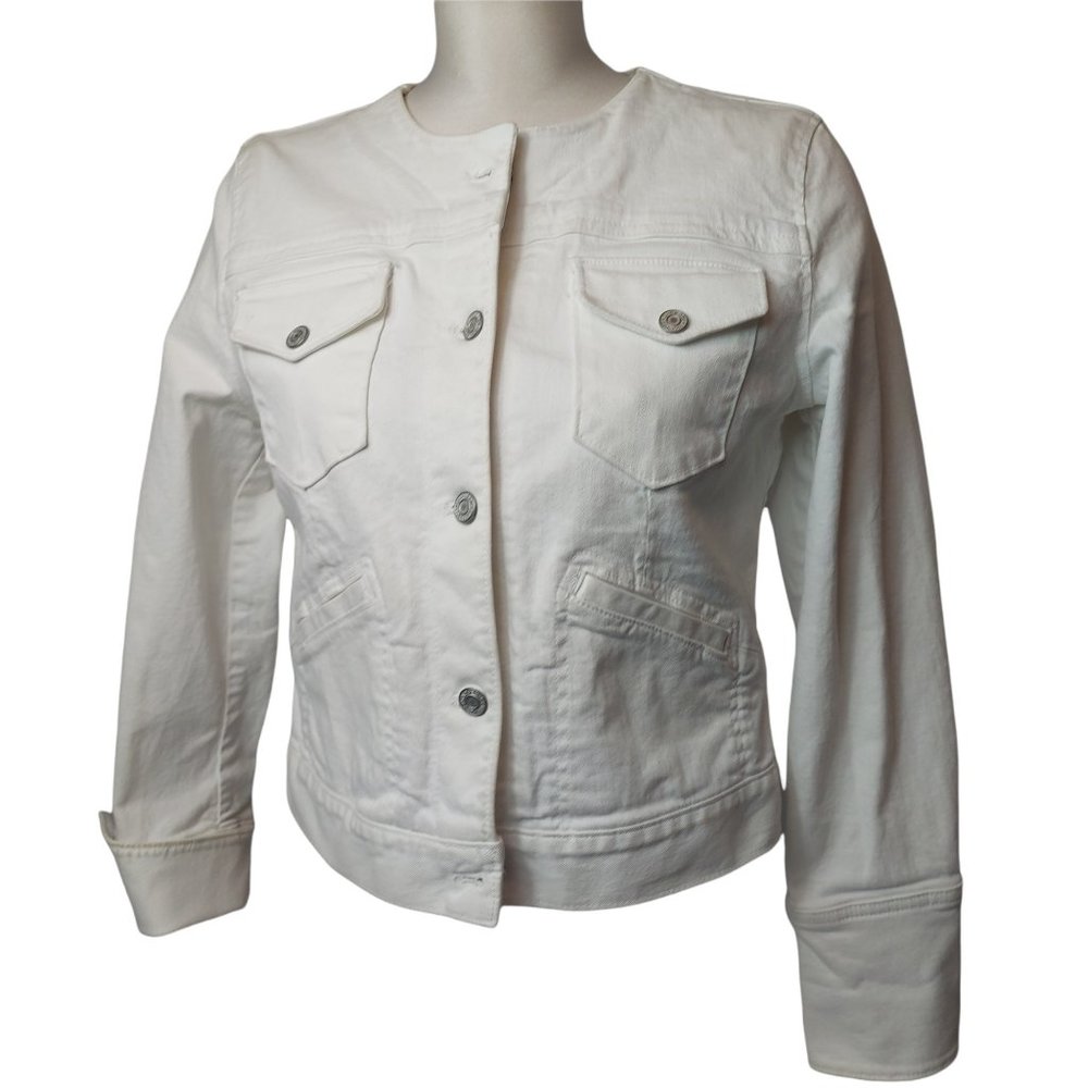 GAP White Jean Jacket Cropped